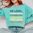 So Long Kindergarten Preschool Graduation First Grade Comfort Colors Sweatshirt Chalky Mint