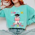 So Long Pre k Graduation 2025 Look Out Kindergarten Girls Premium Tri-Blend Comfort Colors Sweatshirt Chalky Mint