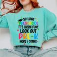 So Long Preschool Pre-K Here I Come Graduation Comfort Colors Sweatshirt Chalky Mint