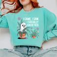 Social Anxiety Introvert Nervous Awkward Socially Comfort Colors Sweatshirt Chalky Mint