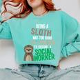 Social Work Student Masters Degree Graduation Comfort Colors Sweatshirt Chalky Mint
