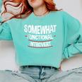 Somewhat Functional Introvert Comfort Colors Sweatshirt Chalky Mint