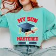 My Son Mastered It Shirt Masters Tee Graduate Graduation Comfort Colors Sweatshirt Chalky Mint