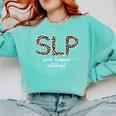 Speech Therapy Graduation For CCC-SLP Therapist Comfort Colors Sweatshirt Chalky Mint