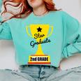 Star Graduate Second Grade Graduation Trophy Cup Comfort Colors Sweatshirt Chalky Mint
