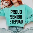 Stepfather SEN18R Graduation Party Stepdad Senior 2018 Shirt Comfort Colors Sweatshirt Chalky Mint