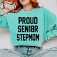 Stepmom Stepmother SEN18R Grad Senior Graduation Party Shirt Comfort Colors Sweatshirt Chalky Mint
