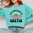 Stop Perceiving Me Bestie Alien Neurodivergent Introvert Comfort Colors Sweatshirt Chalky Mint