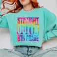 Straight Outta 8th Grade Great Graduation Eighth Grade Comfort Colors Sweatshirt Chalky Mint