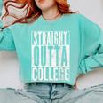 STRAIGHT OUTTA COLLEGE Graduation 2019 T Shirt Her Him Women Comfort Colors Sweatshirt Chalky Mint
