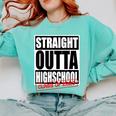 Straight Outta High School Class Of 2023 Graduation Comfort Colors Sweatshirt Chalky Mint