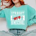 Straight Outta Homeschool Shirt Graduation Comfort Colors Sweatshirt Chalky Mint