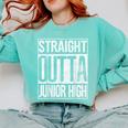 Straight Outta Junior High Shirt Graduation Idea Comfort Colors Sweatshirt Chalky Mint
