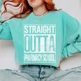 Straight Outta Pharmacy School Shirt Graduation Comfort Colors Sweatshirt Chalky Mint