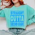 Straight Outta Second Grade Graduation Class Comfort Colors Sweatshirt Chalky Mint