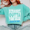 Straight Outta Third Grade Class Of 2019 Graduation Comfort Colors Sweatshirt Chalky Mint