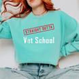Straight Outta Vet School Graduation Veternarians I Survived Comfort Colors Sweatshirt Chalky Mint