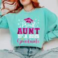 Super Proud Aunt Of 2025 Graduate Senior Graduation Family Comfort Colors Sweatshirt Chalky Mint