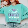 Super Proud Family Of 2026 Graduate Senior Graduation Family Comfort Colors Sweatshirt Chalky Mint