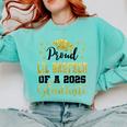 Super Proud Little Brother 2025 Graduate Graduation Family Comfort Colors Sweatshirt Chalky Mint