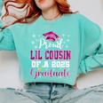 Super Proud Little Cousin Of 2025 Graduate Graduation Family Premium Tri-Blend Comfort Colors Sweatshirt Chalky Mint