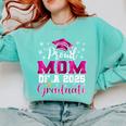 Super Proud Mom Of 2025 Graduate Senior Graduation Family Comfort Colors Sweatshirt Chalky Mint