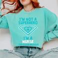 Superhero RN Nurse Shirt Graduation Comfort Colors Sweatshirt Chalky Mint