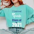 I Survived 5th Grade Class Of 2021 Quarantined Graduation 2 Comfort Colors Sweatshirt Chalky Mint