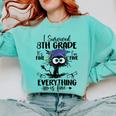 I Survived 8th Grade Graduated Cat Graduation Comfort Colors Sweatshirt Chalky Mint