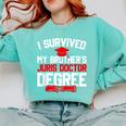 I Survived My Brother's Juris Doctor Degree Graduation Comfort Colors Sweatshirt Chalky Mint