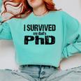 I Survived My Dad's PhD Graduation Comfort Colors Sweatshirt Chalky Mint