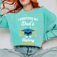 I Survived My Dad's History Degree Graduation Comfort Colors Sweatshirt Chalky Mint