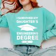 I Survived My Daughter's Engineering Degree Graduation Comfort Colors Sweatshirt Chalky Mint