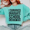 I Survived Graduate School Class Of 2018 Graduation Comfort Colors Sweatshirt Chalky Mint
