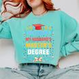 I Survived My Husband's Masters Degree Graduation Comfort Colors Sweatshirt Chalky Mint
