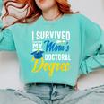 i Survived My Moms Doctoral Degree Graduation Gifts Comfort Colors Sweatshirt Chalky Mint