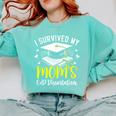 i Survived My Mom's EdD Dissertation Graduation Mom EdD Comfort Colors Sweatshirt Chalky Mint
