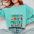 I Survived My Mom's Master's Degree Master Graduation Comfort Colors Sweatshirt Chalky Mint