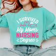 I Survived My Mom's Nursing Degree Nurse Graduation Comfort Colors Sweatshirt Chalky Mint