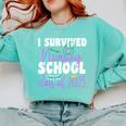 I Survived Nursing School Class Of 2025 New Nurse Graduation Comfort Colors Sweatshirt Chalky Mint
