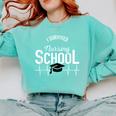 I Survived Nursing School Graduation RN Nurse T Shirt Comfort Colors Sweatshirt Chalky Mint