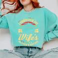 Survived My Wife's Master's Degree College Graduation Comfort Colors Sweatshirt Chalky Mint