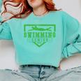 Swimming Senior Night Swim Senior 2026 Graduation 32 Comfort Colors Sweatshirt Chalky Mint