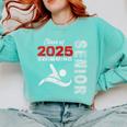 Swimming Team Senior Class Of 2025 Graduation 2025 Comfort Colors Sweatshirt Chalky Mint