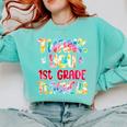 Thank You 1st Grade Teachers Graduation Last Day Of School Comfort Colors Sweatshirt Chalky Mint