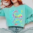 Tie Dye Happy Last Day Of School Graduation Teacher Student Comfort Colors Sweatshirt Chalky Mint