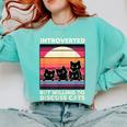 Unique Art For Introverted Cat Fans -Adults Cat Humorous Introvert Small Comfort Colors Sweatshirt Chalky Mint