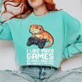 I Like Video Games Bearded Dragon Gamer Introvert Mood Comfort Colors Sweatshirt Chalky Mint I Like Video Games Bearded Dragon Gamer Introvert Mood Comfort Colors Sweatshirt Chalky Mint