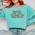 Waiting For You To Make The First Move Introvert Minimal Comfort Colors Sweatshirt Chalky Mint Waiting For You To Make The First Move Introvert Minimal Comfort Colors Sweatshirt Chalky Mint