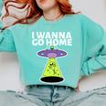 I Wanna Go Home Introvert UFO UAP Flying Saucer Trippy Alien Comfort Colors Sweatshirt Chalky Mint I Wanna Go Home Introvert UFO UAP Flying Saucer Trippy Alien Comfort Colors Sweatshirt Chalky Mint